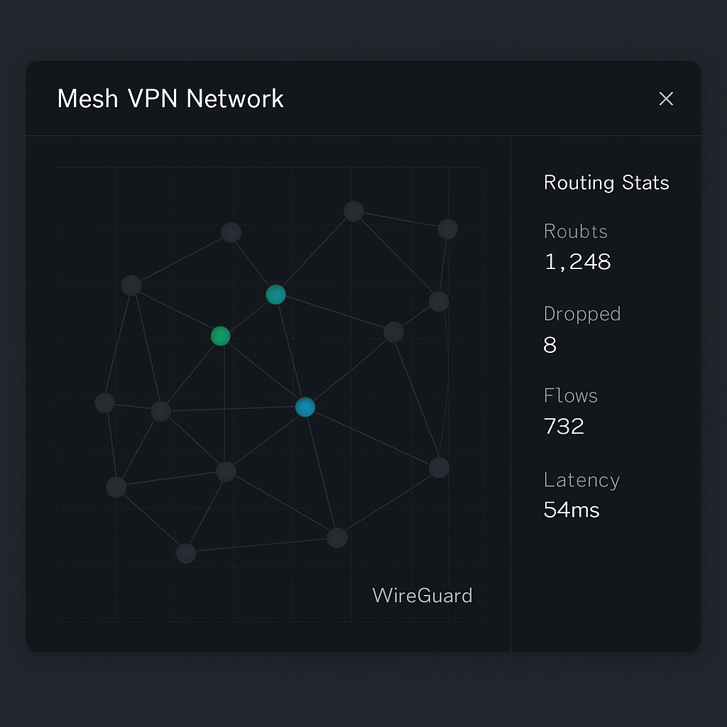 Nodal VPN control interface
