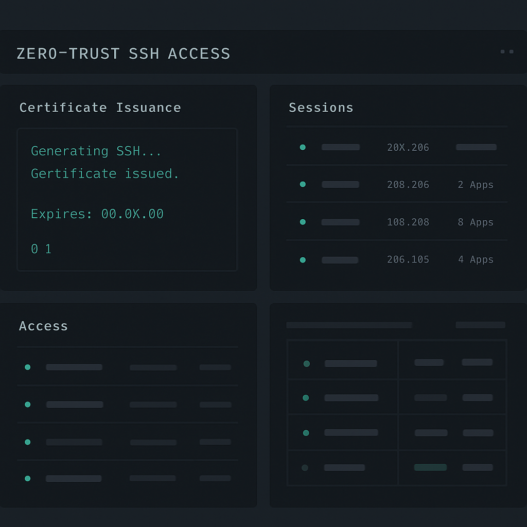 SSH Team control interface